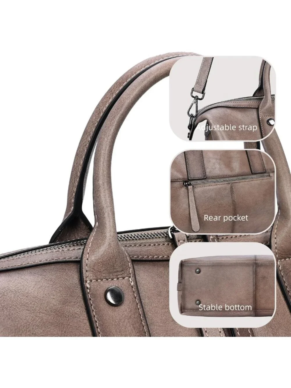 Stylish Leather Satchel Handbag for Women | Versatile Shoulder Tote & Hobo Bag